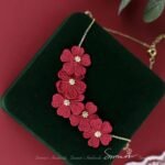 Crocheted Roseate Necklace