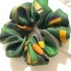 Silk jacquard hair scrunchie