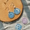 Crocheted Flower Earrings