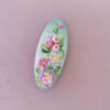 Handcrafted embroidered flowers, hair clip