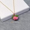 Crocheted Peach Necklace