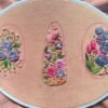 Handcrafted embroidered flowers, hair clip