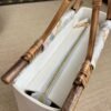 Luxury vintage Chinese bamboo handle handbag