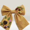 embroidery sunflower Hair Bow